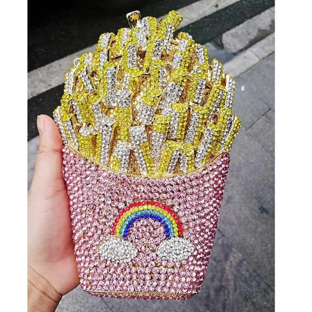 Rhinestone French Fry Purse 2024 favors