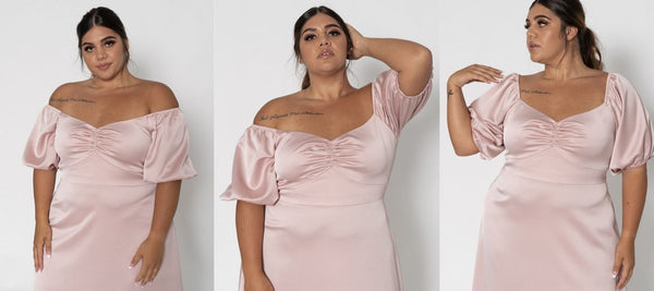 Dusty Pink Plus size bridesmaids Rosa