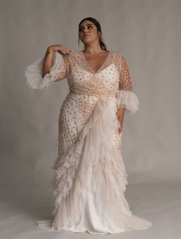 Jones | Open Back Crepe Wedding Dress – Grace Loves Lace US