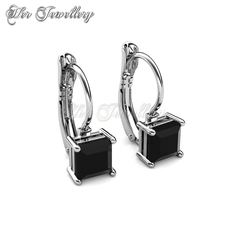 Swarovski Crystals Clip Square Earrings - Her Jewellery