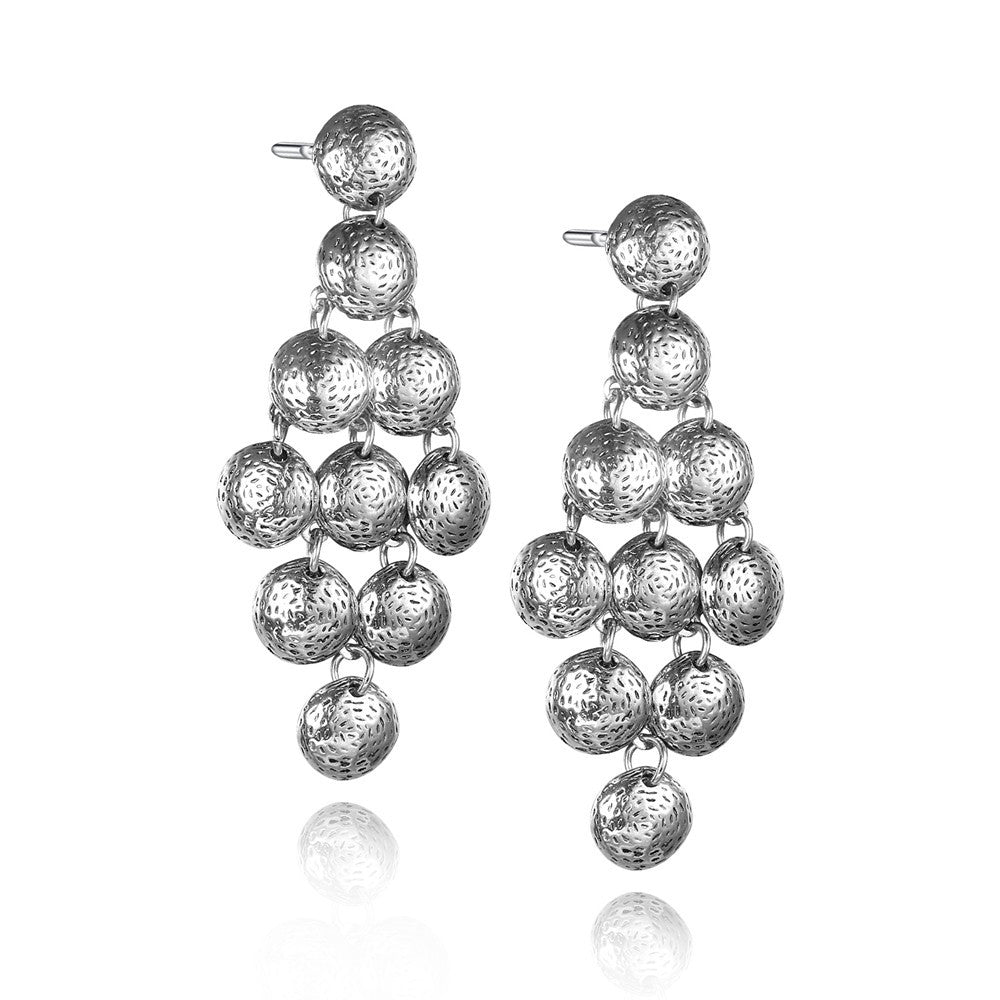 Geometric Round Silver Women Drop Earrings – EverMarker