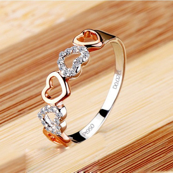 New Romantic Heart Cubic Zirconia Women's Ring – EverMarker