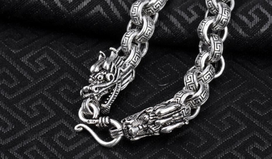 Fire Dragon Silver Chain Necklace – EverMarker