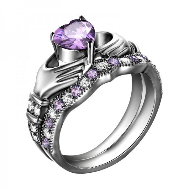 purple diamond engagement rings