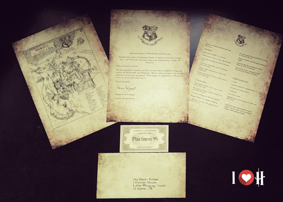 lettera hogwarts personalizzata