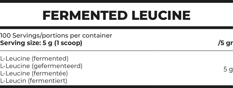 Nährwerte fermented Leucine