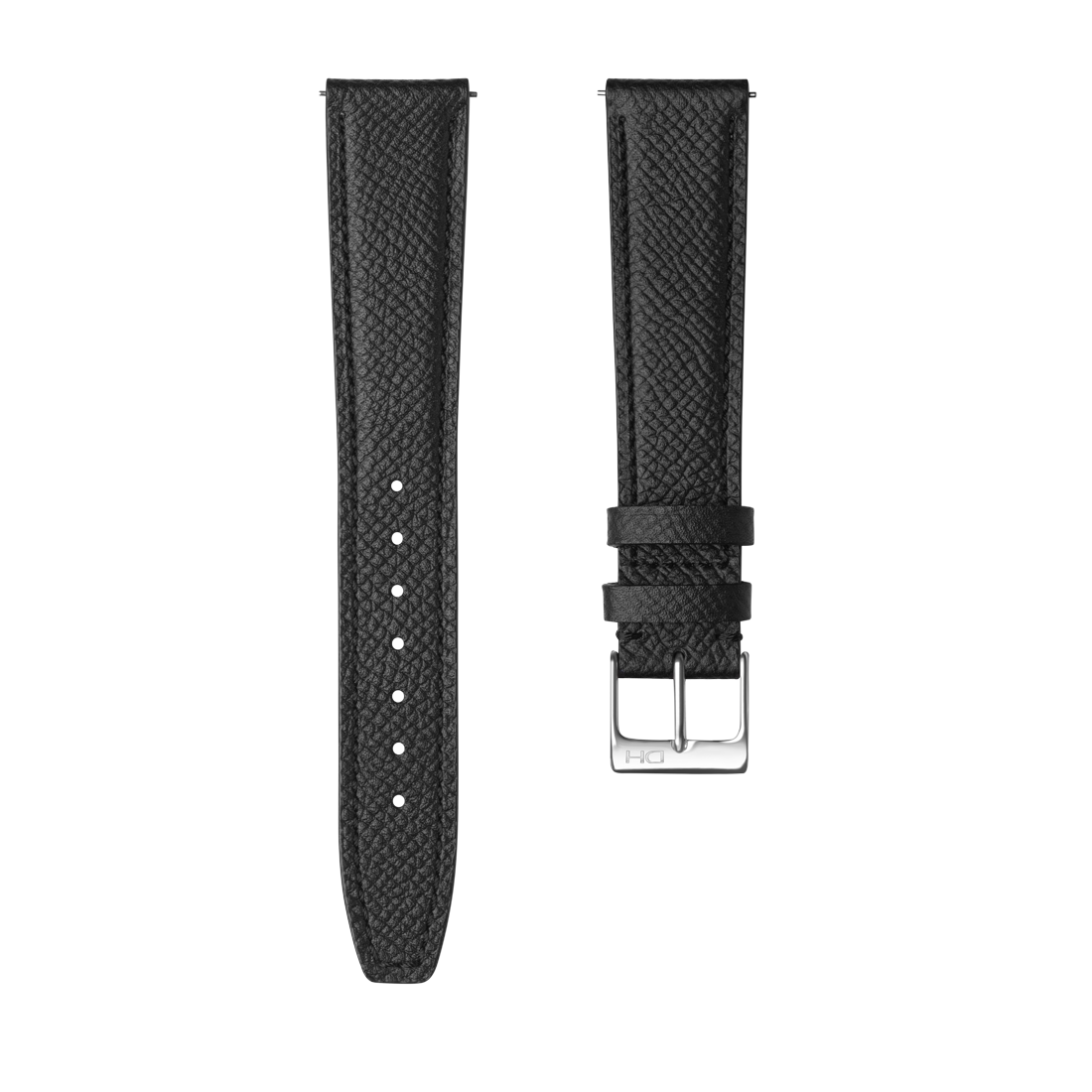 <h3>Leather Strap</h3> 1964 black top grain leather strap with <br><span>Easy Release Strap</span>