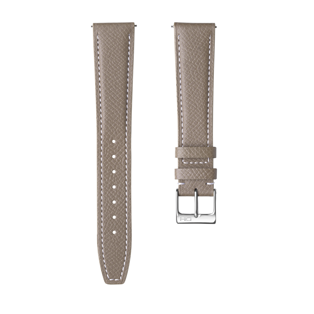 <h3>Leather Strap</h3> 1964 light grey top grain leather strap white stitch<br><span>Easy Release Strap</span>
