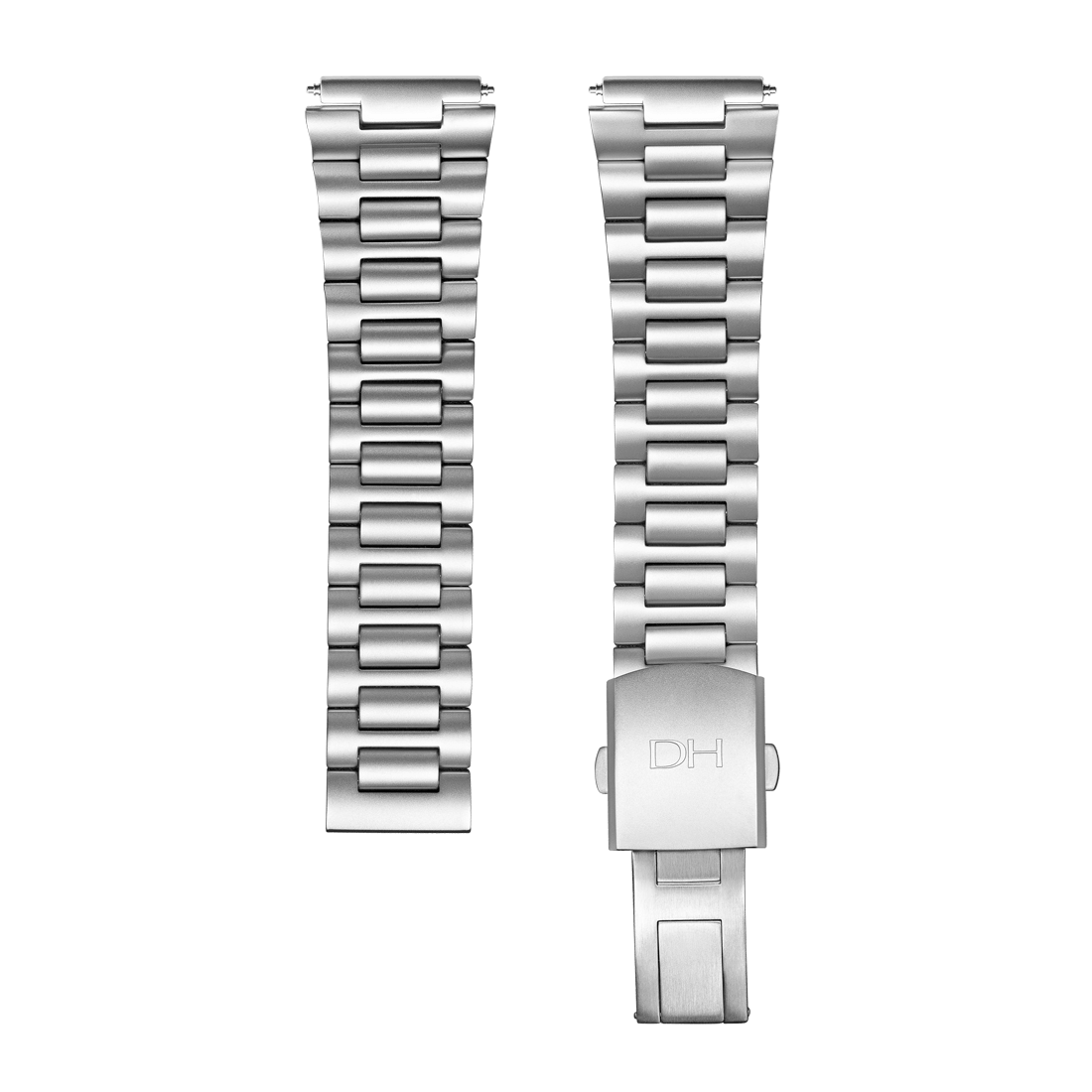 <h3>Bracelet</h3> 1972 Stainless steel with solid links and deployant buckle