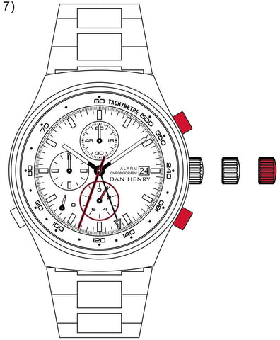 7. How to reset the chronograph hands to zero