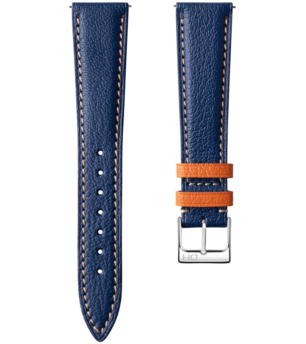 <h3>Leather Strap</h3> 1962 blue top grain leather strap<br><span>Easy Release Strap</span>