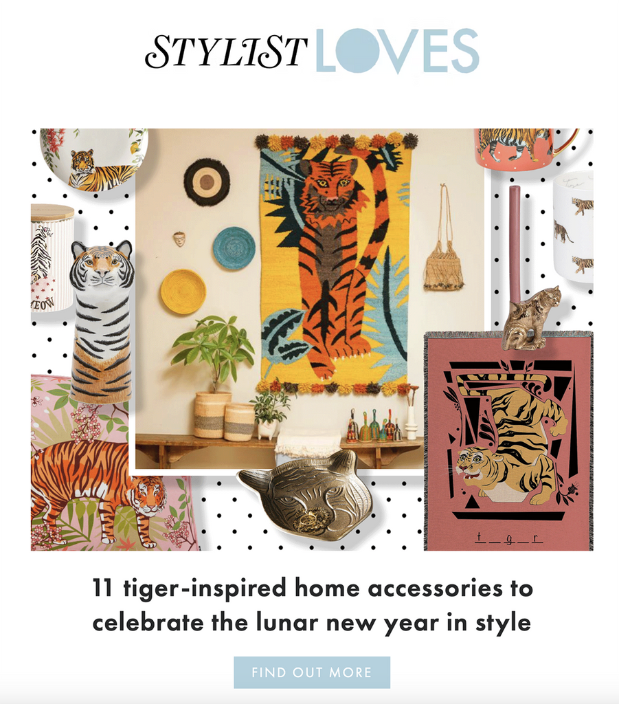 AARVEN Tiger Rug featured in Stylist Magazine