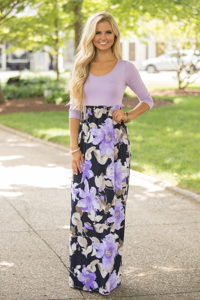 Floral Long Sleeve Maxi Dress – romoti