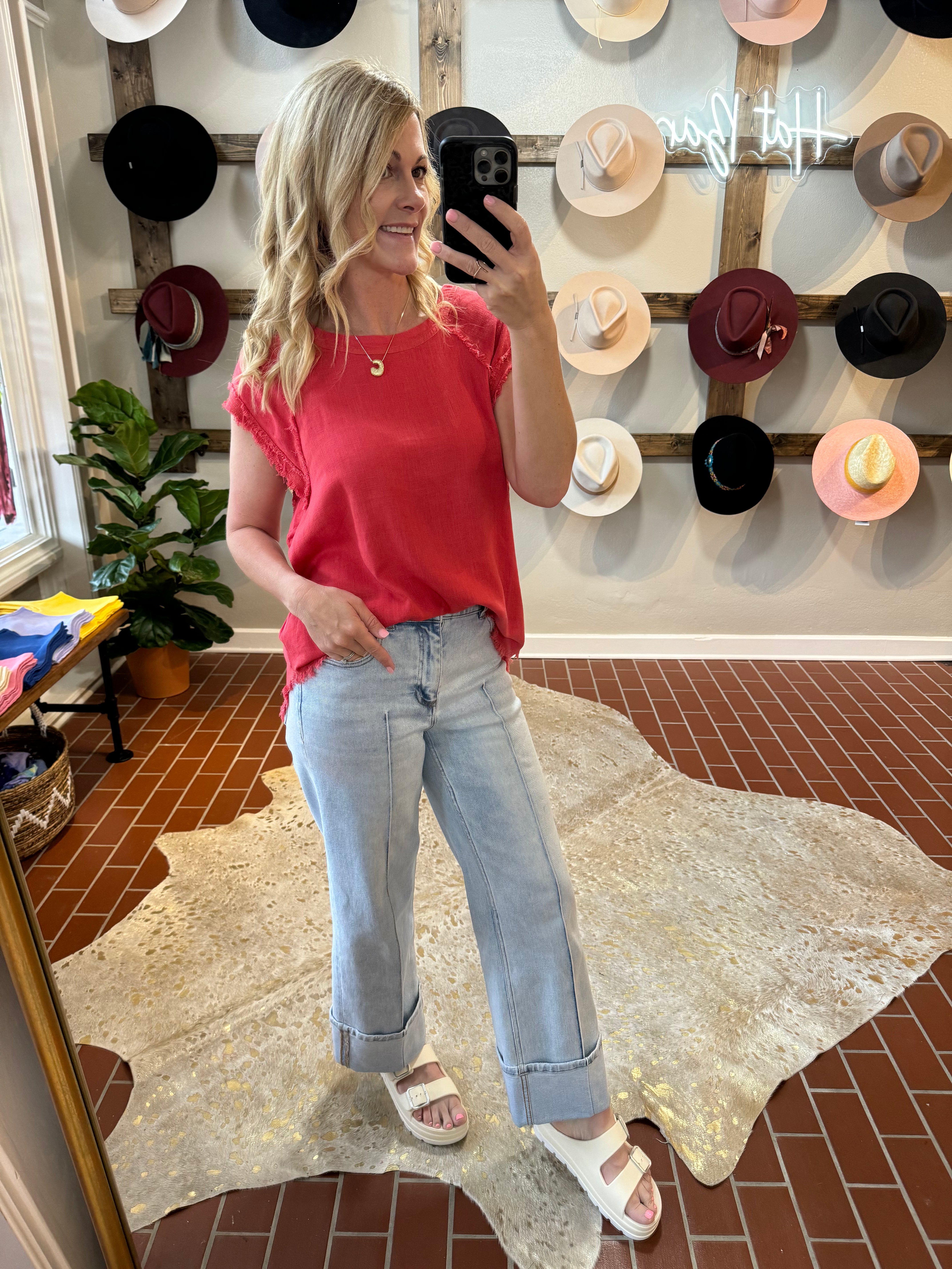 Coral Summer Top
