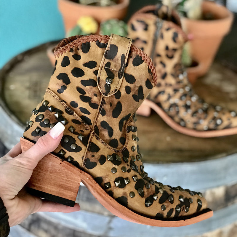 Liberty Black Cheetah Stud Boots 