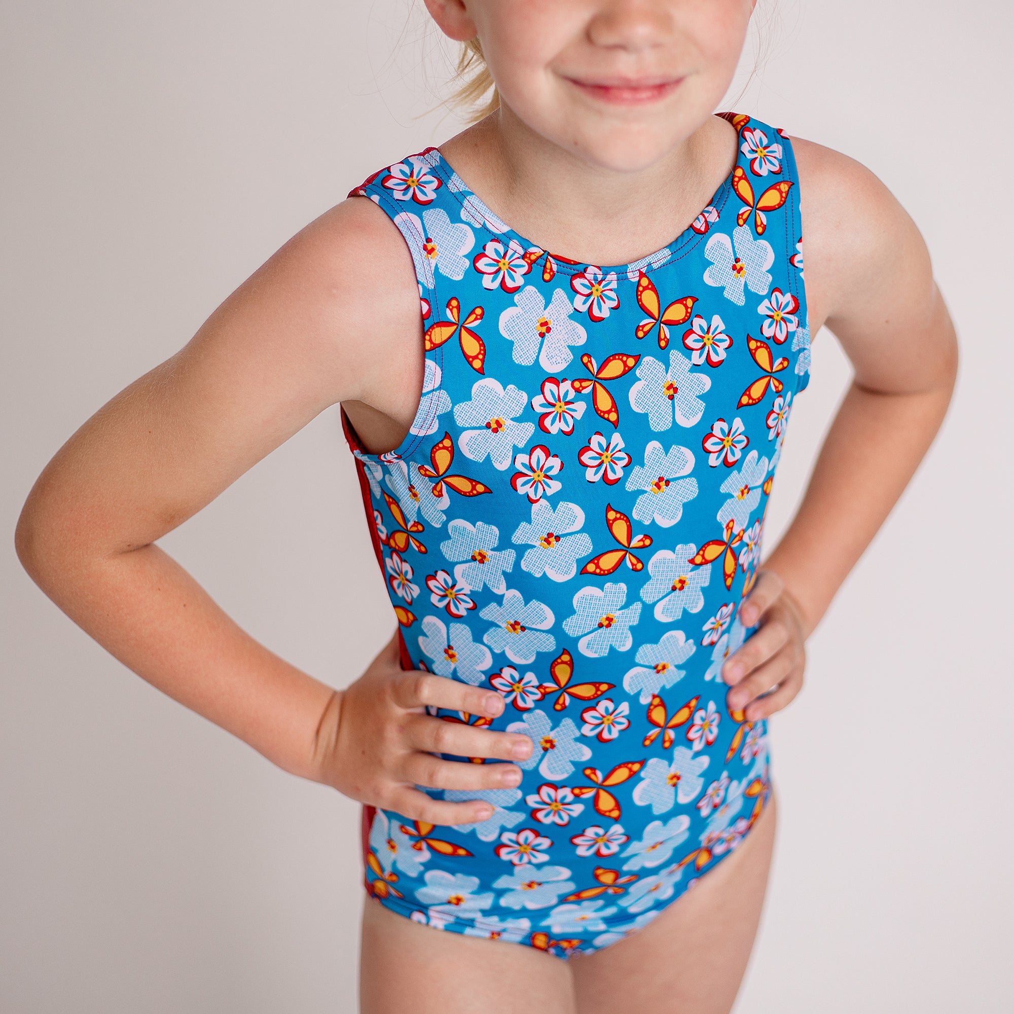 Hawaiian Floral Leotard By Aero Leotards 