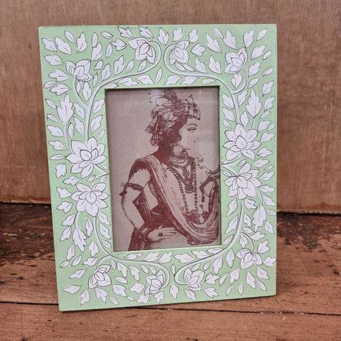 Hand Painted Mint Photo Frame