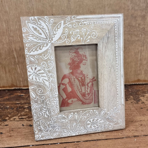 Floral Wooden Photo Frame 4 x 6