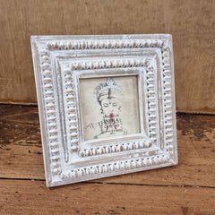 Wooden Beaded Detail Photo Frame 4 x 4