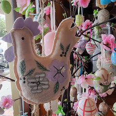 Hanging Fabric Chicken