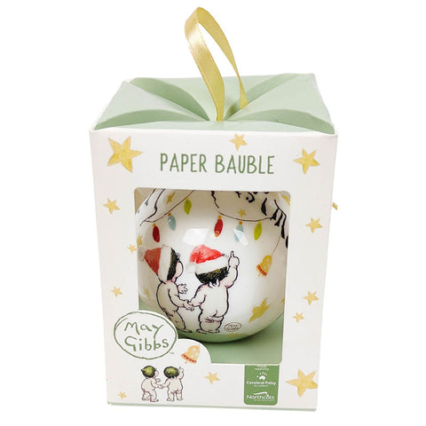 May Gibbs Gift Boxed Christmas Bauble Ornament - Green