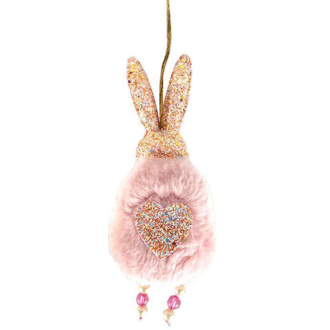 Hanging Fluffy Pink Bunny
