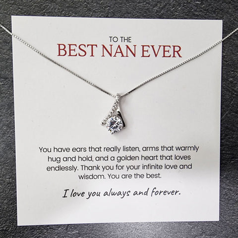 Best Nan Ever Sterling Silver Necklace