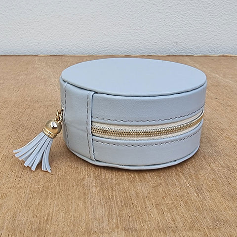 Blue Round Jewellery Box