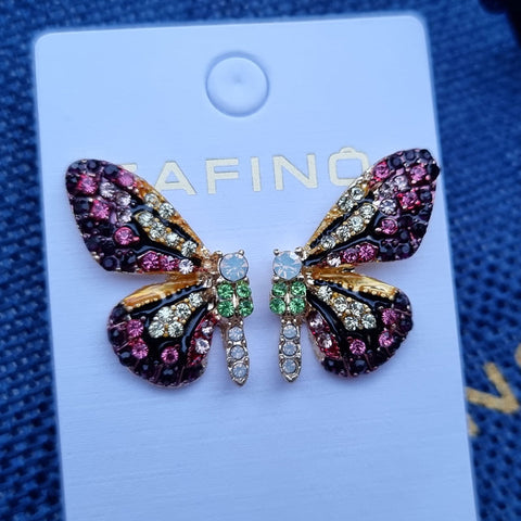 Butterfly Jewelled Stud Earrings