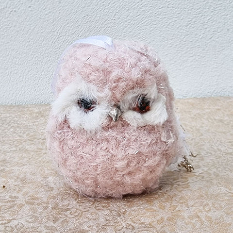 Cute Owl Christmas Ornament - Pink