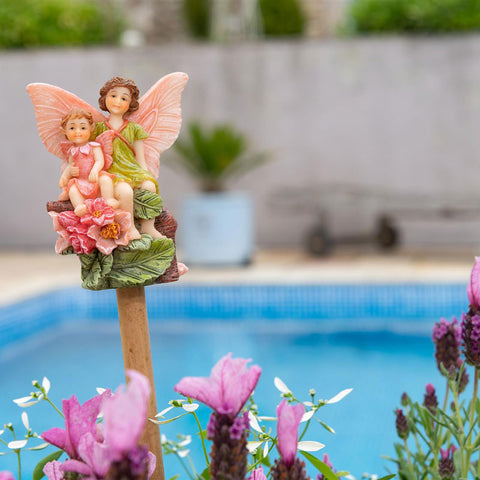 Garden Stake Topper Apple Blossom Fairies