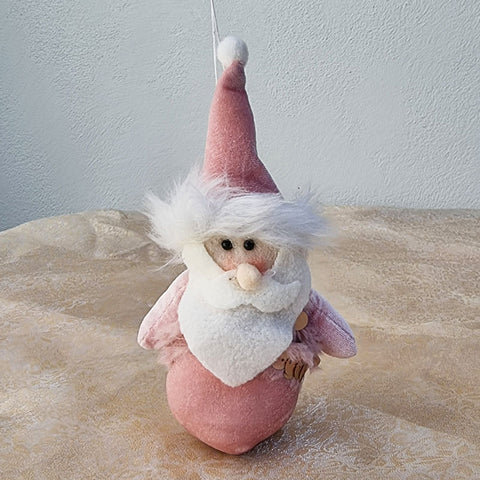 Santa Hanging Christmas Ornament - Pink