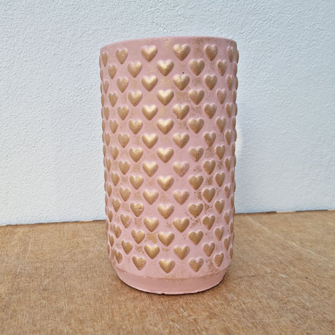 Heart Pink Planter Pot - Large