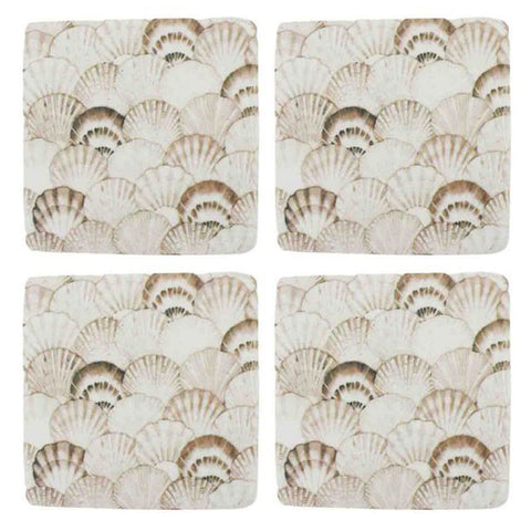 Shell Design Set of 4 Coasters