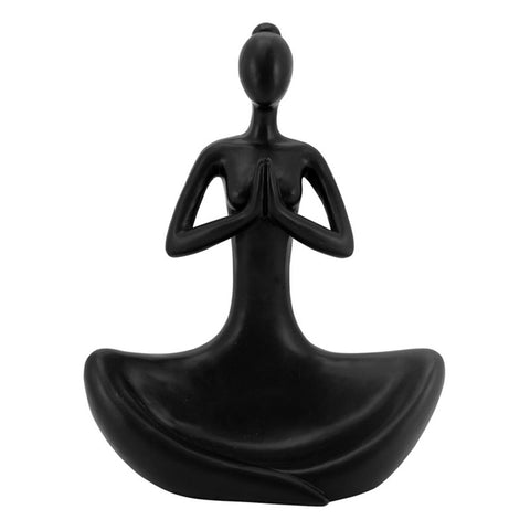 Yoga Lady Figurine - Black 24cm