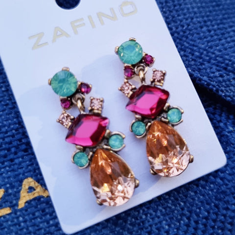 Carla Stud Earrings Pink By Zafino