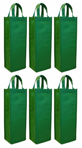 Gift Bag, Single Bottle Tote, Green [6 Bag Set] – CYMA Bags