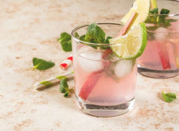 Rhubarb Cordial - 5 Dry January Mocktail Recipes You'll Love | Absolute Collagen