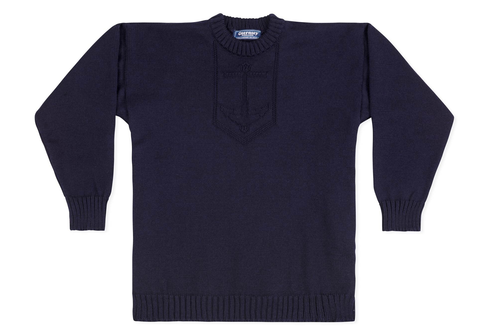 Jersey Crew Neck Jumper With Anchor 
