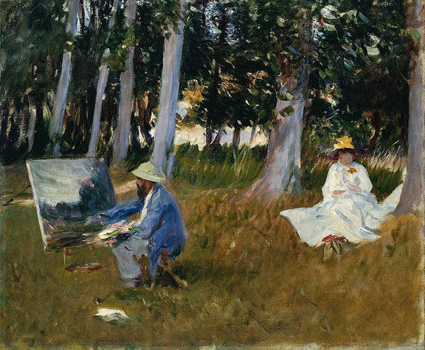 Claude Monet Painting on the edge of a wood, John Singer Sargent