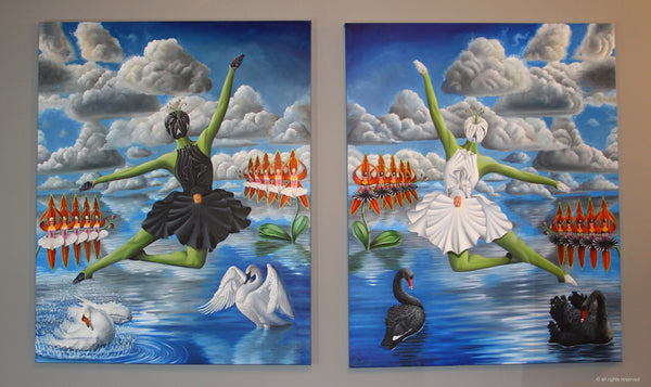 Black and White Swans by Haris Sardar
