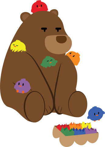 Pride Bear and Chicks by Graphic Meeps