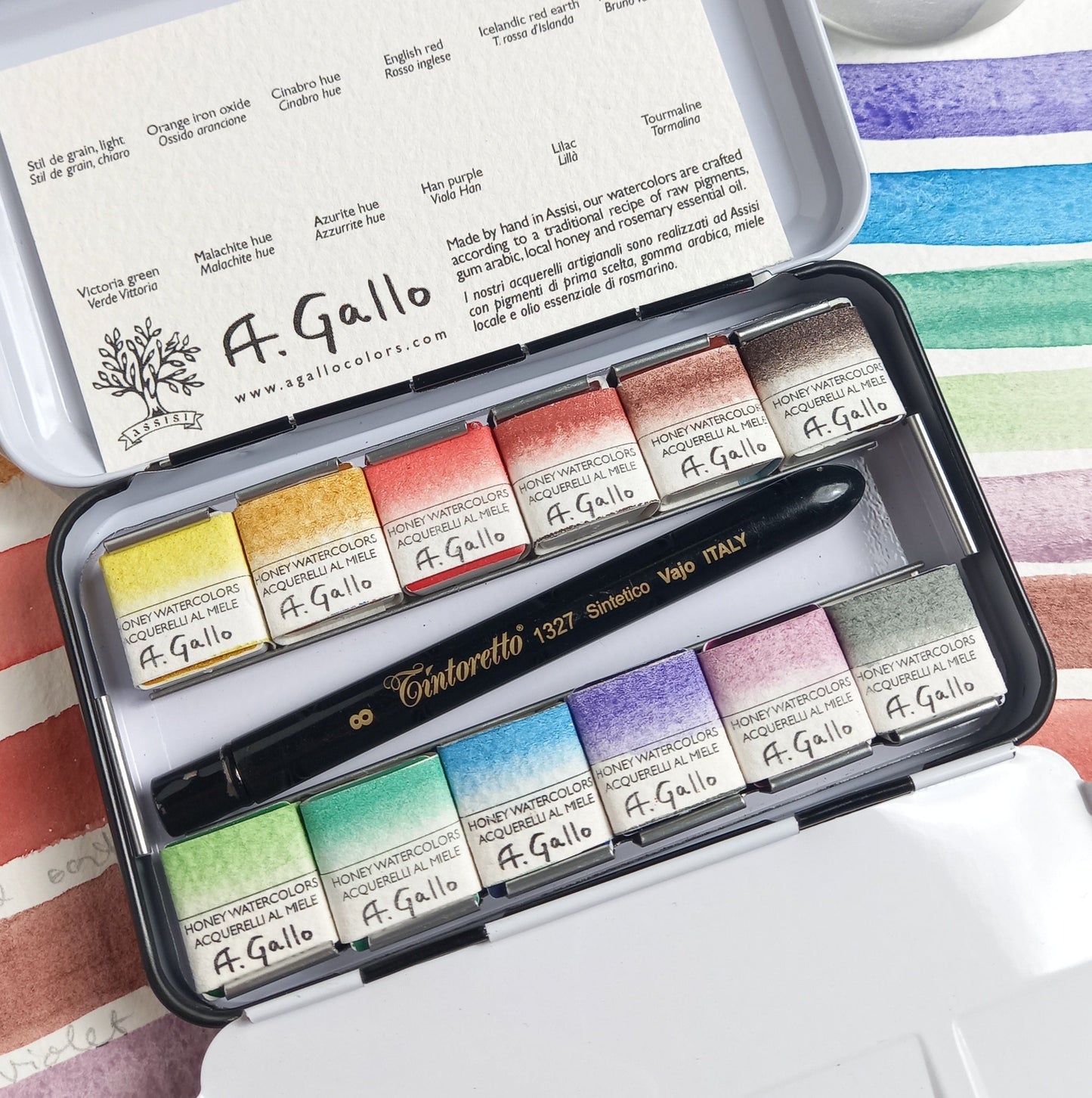 A. Gallo Classic 24 - Handmade Watercolor Set — Soho Art Materials