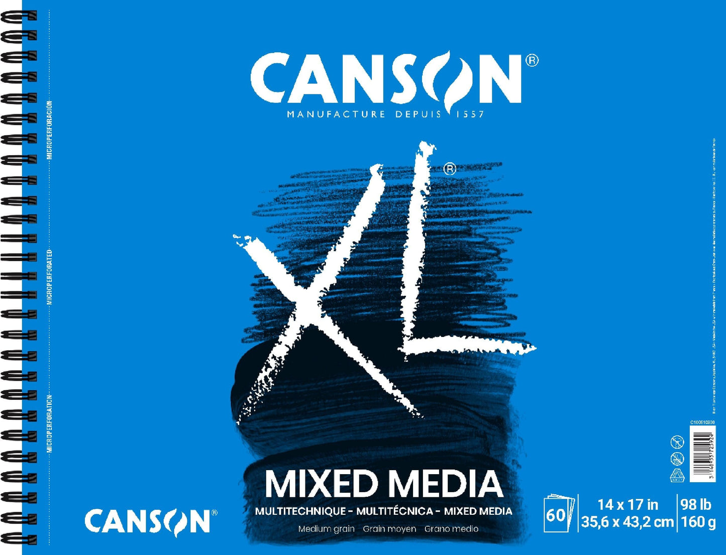 Canson XL Series Mix Media Pad, 11X14 Side Wire 2-Pack