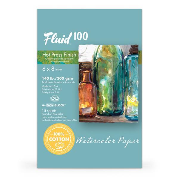 Fluid 100 Watercolour Block 8x8 HP