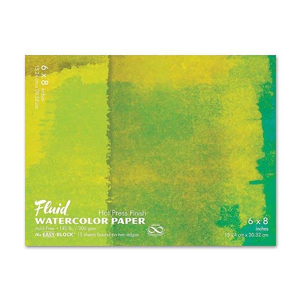 Fluid Watercolor Easy-Block 140lb Hot Press 9x12