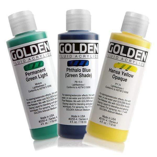 Lumintrail Golden Fluid Acrylic Paint, Fluid Mixing Set, 1 fl. oz. Bottles, 10 Piece Set of Acrylic Paints Sticky Notes