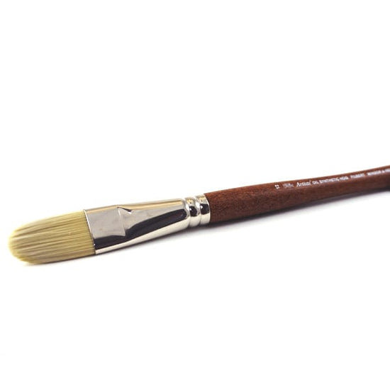Transon Hog Bristle Filbert Paint Brush Set Long-Handle 6pcs for Oil  Acrylic Art Painting
