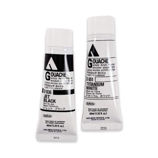 Holbein Acryla Gouache - Super Opaque Black, 20 ml tube