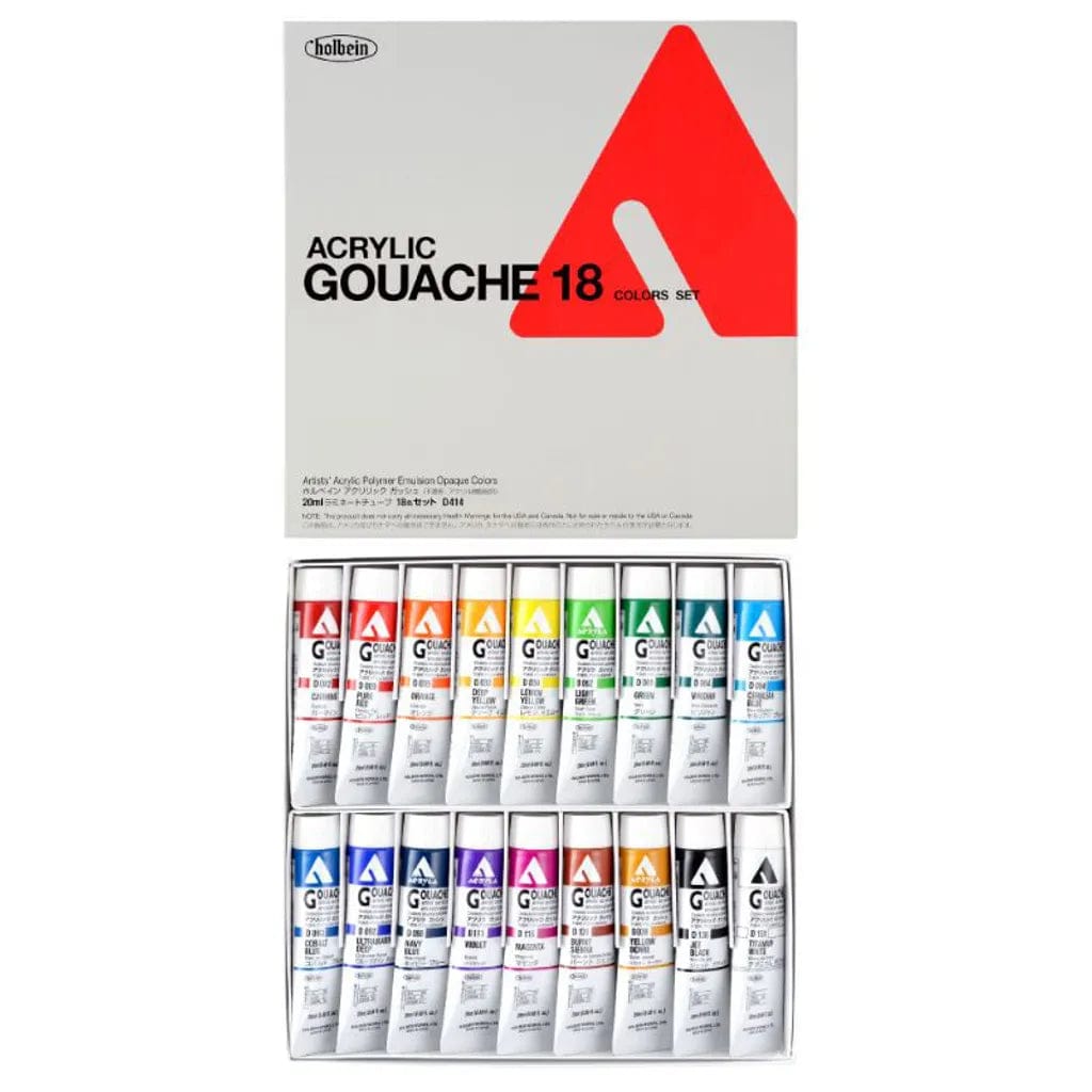 Holbein Designers' Gouache, 18-Color Artist Set 